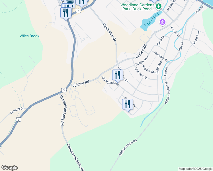 map of restaurants, bars, coffee shops, grocery stores, and more near 4 Cherry Lane in Bridgewater