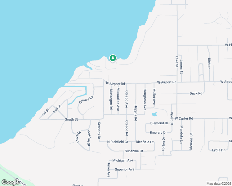 map of restaurants, bars, coffee shops, grocery stores, and more near 1941 Missaukee Avenue in St. Helen