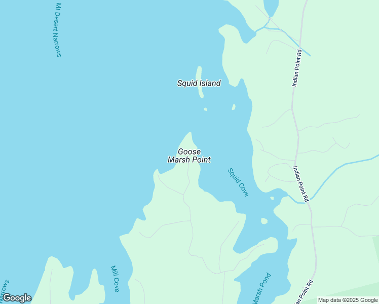map of restaurants, bars, coffee shops, grocery stores, and more near 1-99 Grace Point Lane in Mount Desert
