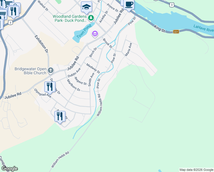 map of restaurants, bars, coffee shops, grocery stores, and more near 159 Marie Avenue in Bridgewater