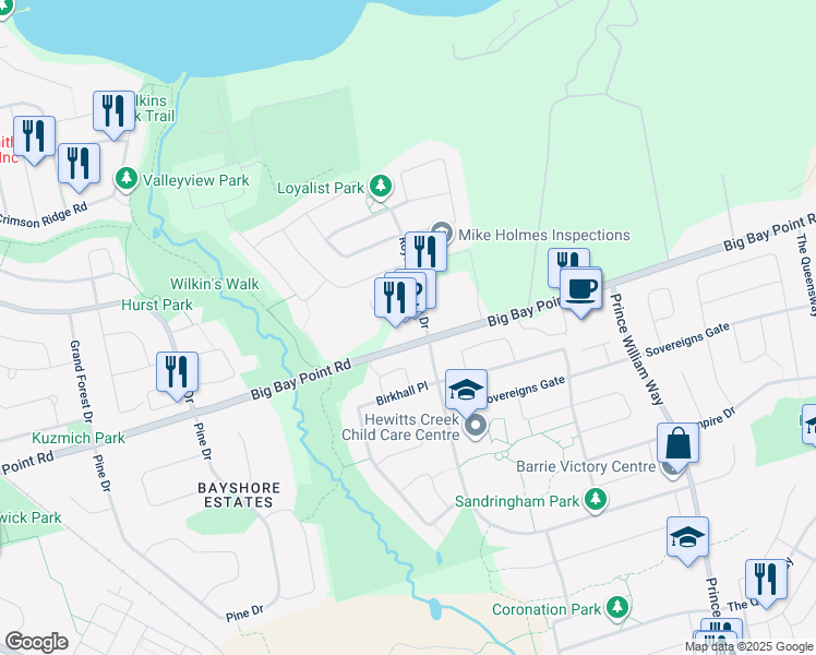 750 Big Bay Point Road, Barrie ON Walk Score