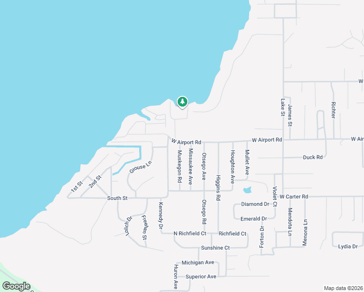 map of restaurants, bars, coffee shops, grocery stores, and more near 1941 Missaukee Road in Richfield Township