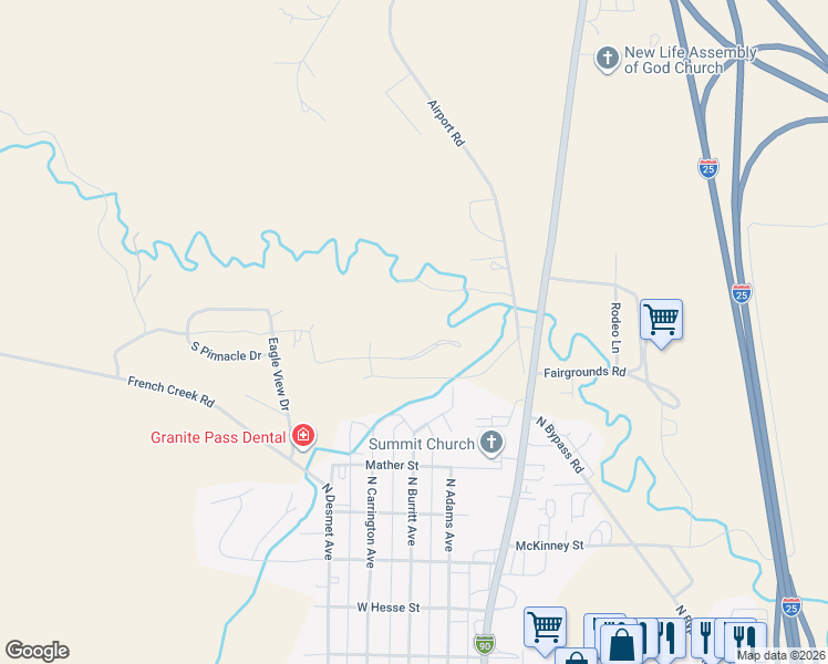 map of restaurants, bars, coffee shops, grocery stores, and more near 210 Coyote Court in Buffalo