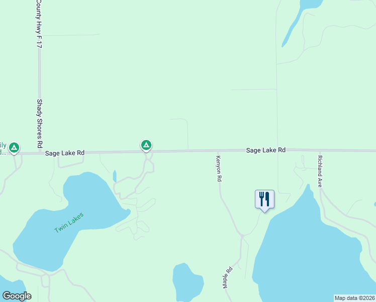 map of restaurants, bars, coffee shops, grocery stores, and more near 3679 County Highway F 26 in Lupton