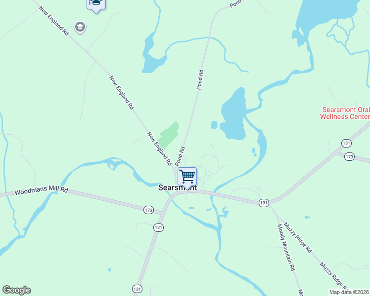 map of restaurants, bars, coffee shops, grocery stores, and more near 21 Pond Road in Searsmont
