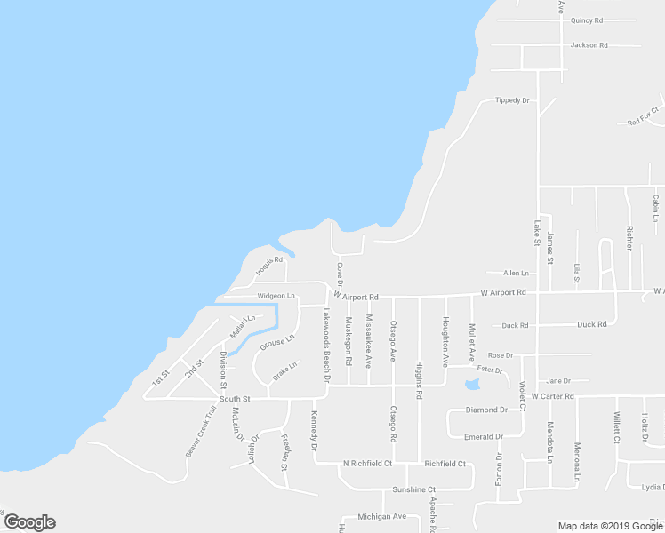map of restaurants, bars, coffee shops, grocery stores, and more near 2049 Cove Drive in Richfield Township