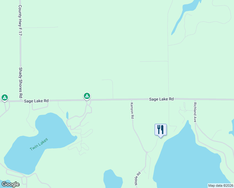 map of restaurants, bars, coffee shops, grocery stores, and more near 3679 Co Highway F 26 in Lupton