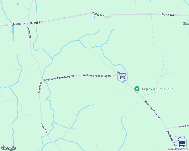 map of restaurants, bars, coffee shops, grocery stores, and more near Shelburne Hinesburg Road in Shelburne