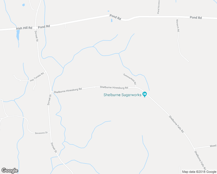 map of restaurants, bars, coffee shops, grocery stores, and more near Shelburne Hinesburg Road in Shelburne