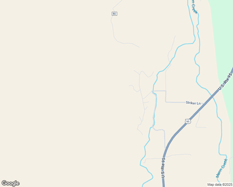 map of restaurants, bars, coffee shops, grocery stores, and more near 1710 Striker Lane in Weiser