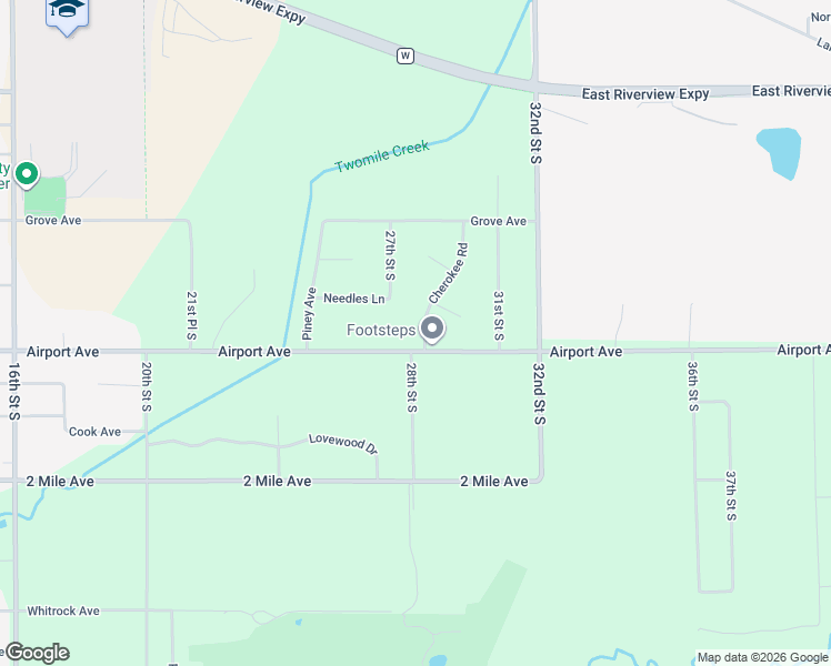 map of restaurants, bars, coffee shops, grocery stores, and more near 3110 Cherokee Road in Wisconsin Rapids