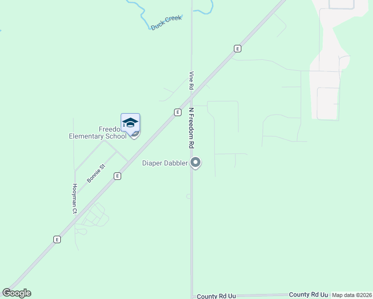 map of restaurants, bars, coffee shops, grocery stores, and more near N3551 County Road N in Appleton