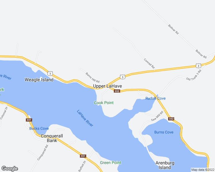 map of restaurants, bars, coffee shops, grocery stores, and more near in Upper LaHave