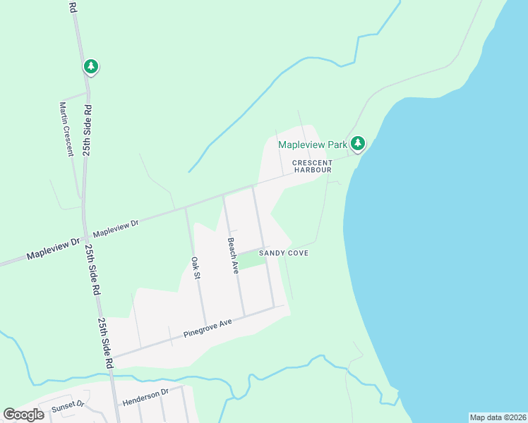 map of restaurants, bars, coffee shops, grocery stores, and more near 3273 Cove Avenue in Innisfil