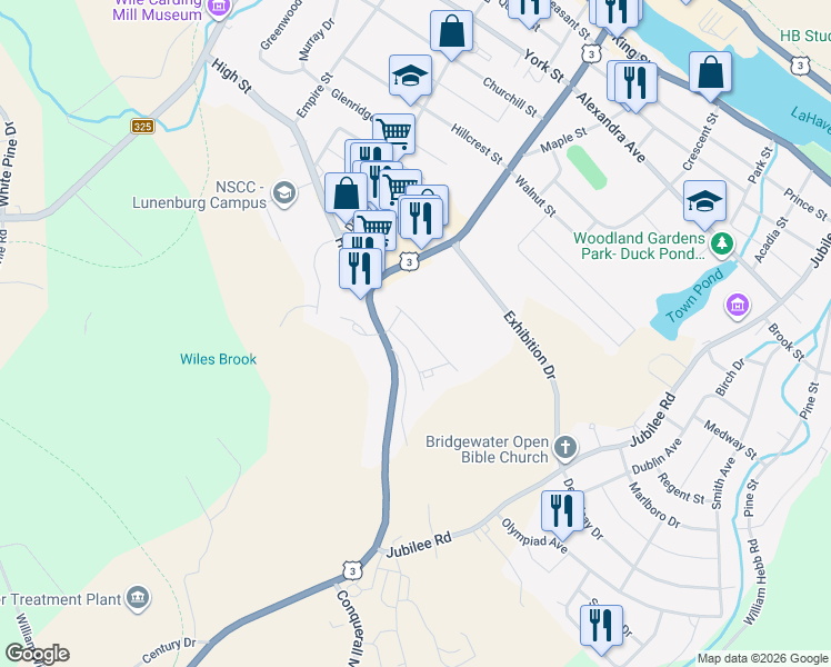 map of restaurants, bars, coffee shops, grocery stores, and more near 70 Micmac Avenue in Bridgewater