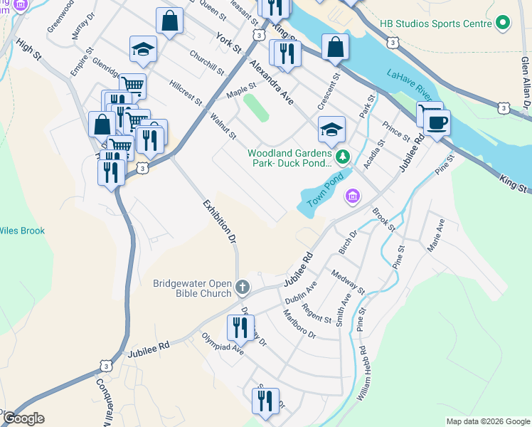 map of restaurants, bars, coffee shops, grocery stores, and more near 102 Elizabeth Avenue in Bridgewater