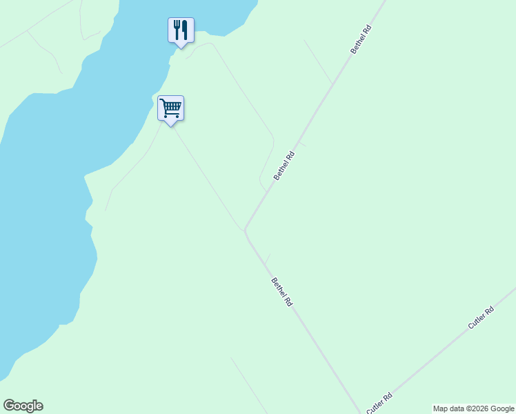 map of restaurants, bars, coffee shops, grocery stores, and more near 943 Bethel Road in Yarker