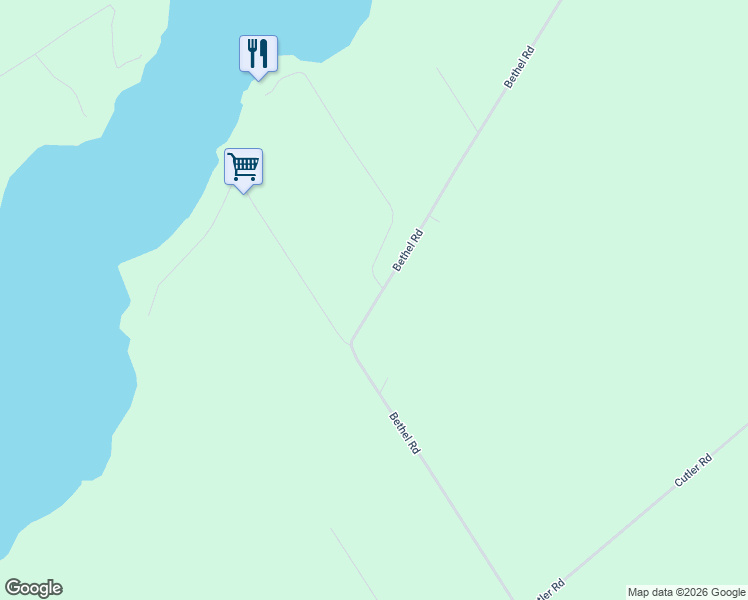 map of restaurants, bars, coffee shops, grocery stores, and more near 943 Bethel Road in Yarker
