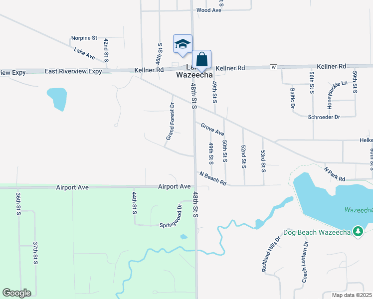 map of restaurants, bars, coffee shops, grocery stores, and more near 4721 Black Forest Drive in Wisconsin Rapids