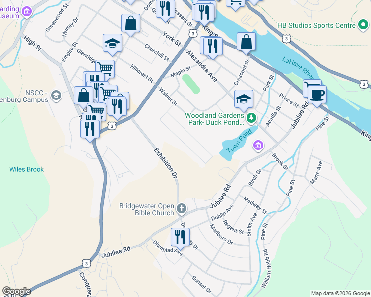 map of restaurants, bars, coffee shops, grocery stores, and more near 68 Elizabeth Avenue in Bridgewater