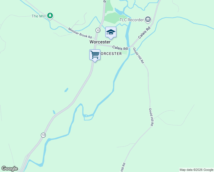 map of restaurants, bars, coffee shops, grocery stores, and more near 62 Worcester Village Road in Worcester