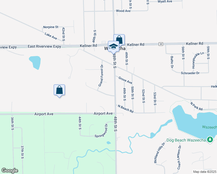 map of restaurants, bars, coffee shops, grocery stores, and more near 4721 Black Forest Drive in Wisconsin Rapids