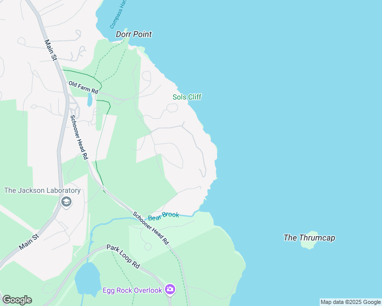 map of restaurants, bars, coffee shops, grocery stores, and more near 99 Sols Cliff Road in Bar Harbor