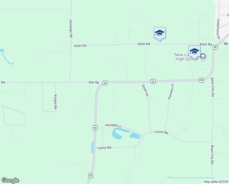 map of restaurants, bars, coffee shops, grocery stores, and more near N3557 Paradise Court in New London