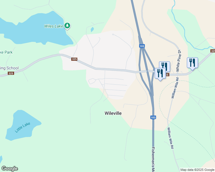 map of restaurants, bars, coffee shops, grocery stores, and more near 29 Water Street in Wileville