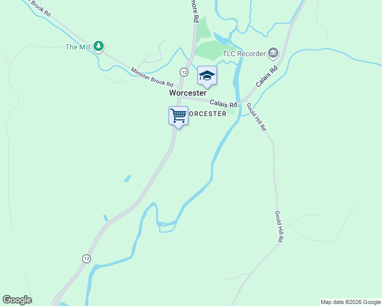 map of restaurants, bars, coffee shops, grocery stores, and more near 62 Worcester Village Road in Worcester