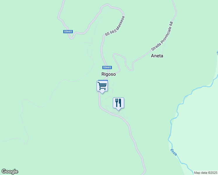 map of restaurants, bars, coffee shops, grocery stores, and more near 4 Via degli Archi in Rigoso