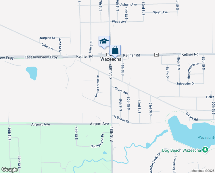 map of restaurants, bars, coffee shops, grocery stores, and more near 2720 48th Street South in Wisconsin Rapids