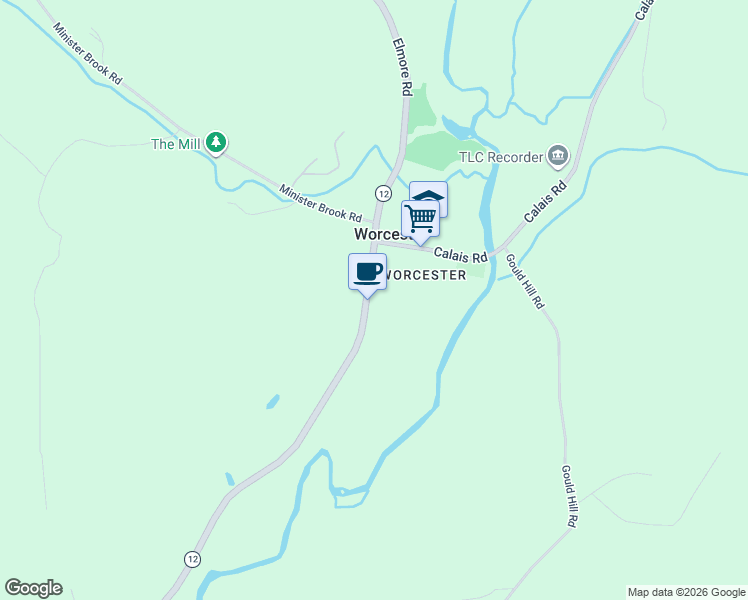 map of restaurants, bars, coffee shops, grocery stores, and more near 32 Worcester Village Road in Worcester