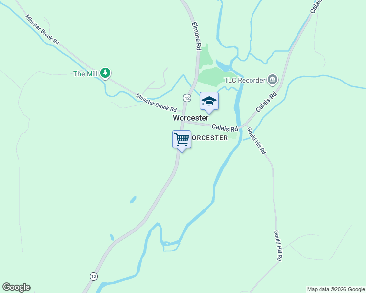 map of restaurants, bars, coffee shops, grocery stores, and more near 32 Worcester Village Road in Worcester
