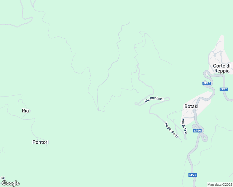 map of restaurants, bars, coffee shops, grocery stores, and more near 58 Via Picchetti in Città Metropolitana di Genova