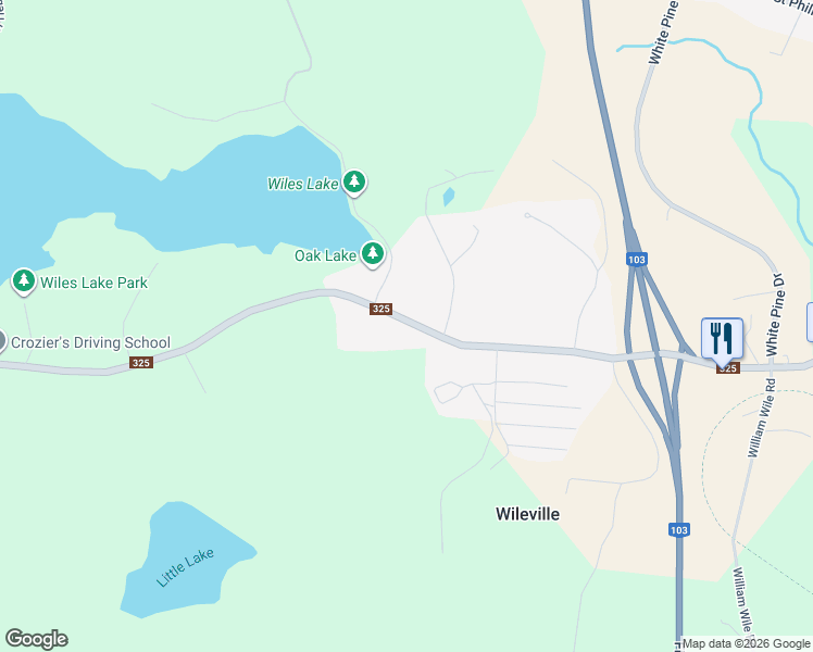 map of restaurants, bars, coffee shops, grocery stores, and more near 3019 Nova Scotia 325 in Wileville