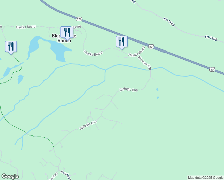 map of restaurants, bars, coffee shops, grocery stores, and more near 13774 Bishops Cap in Sisters
