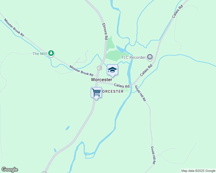 map of restaurants, bars, coffee shops, grocery stores, and more near 17 Calais Road in Worcester