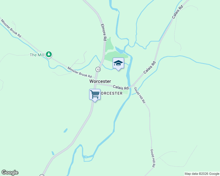 map of restaurants, bars, coffee shops, grocery stores, and more near 36 Calais Road in Worcester