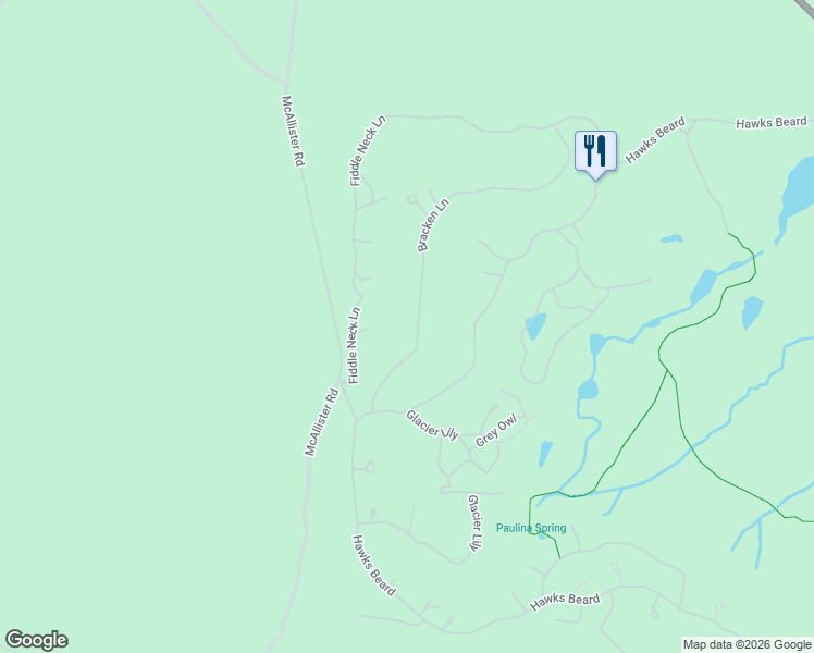 map of restaurants, bars, coffee shops, grocery stores, and more near 71033 Bracken Lane in Sisters