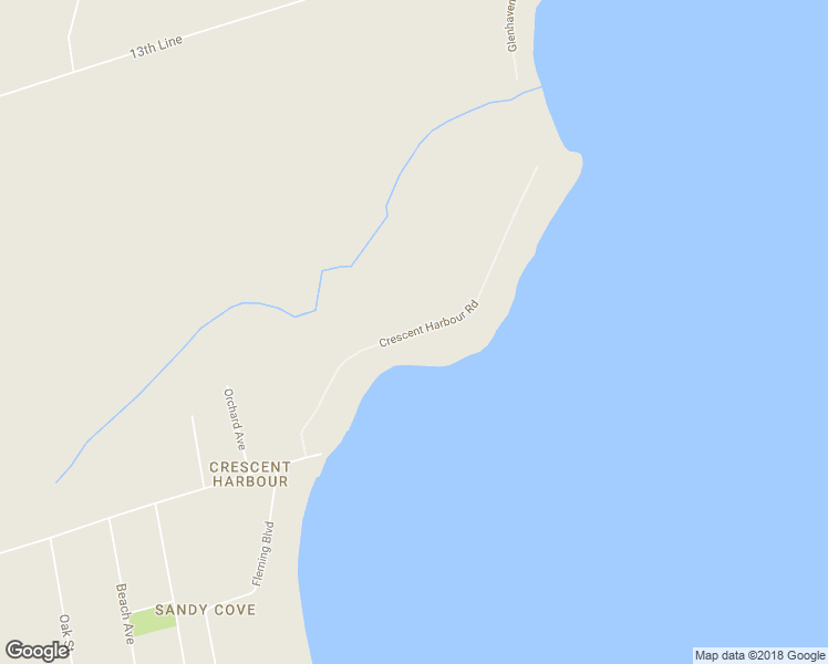 map of restaurants, bars, coffee shops, grocery stores, and more near Crescent Harbour Road in Innisfil