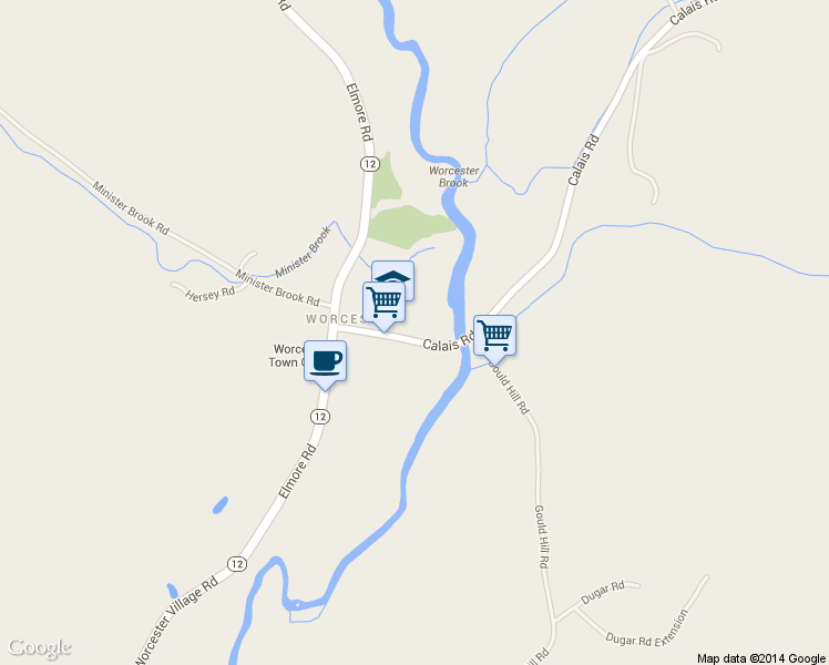 map of restaurants, bars, coffee shops, grocery stores, and more near 36 Calais Rd in Worcester
