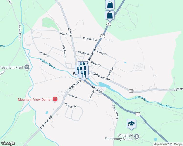 map of restaurants, bars, coffee shops, grocery stores, and more near in Whitefield