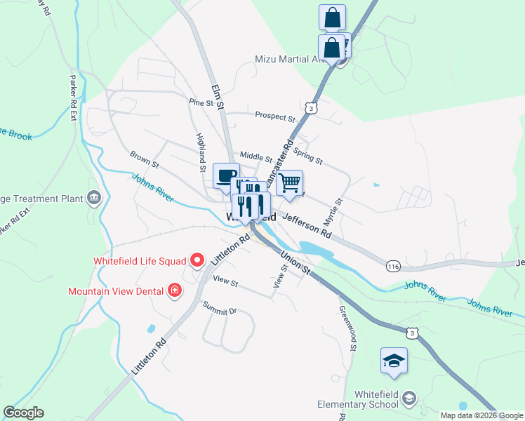 map of restaurants, bars, coffee shops, grocery stores, and more near in Whitefield
