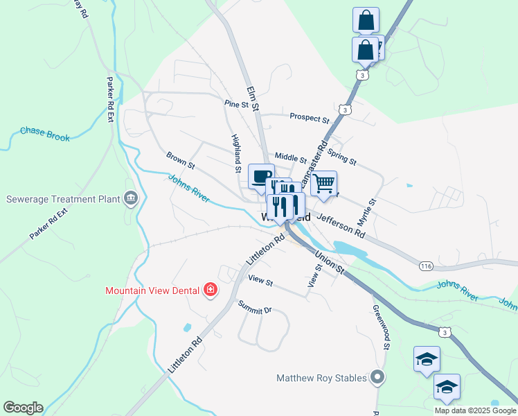 map of restaurants, bars, coffee shops, grocery stores, and more near 30 King Square in Whitefield