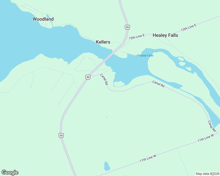 map of restaurants, bars, coffee shops, grocery stores, and more near 66 Canal Road in Harcourt