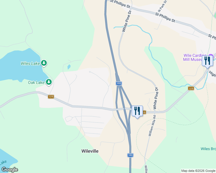 map of restaurants, bars, coffee shops, grocery stores, and more near 67 Lester Getson Road in Wileville