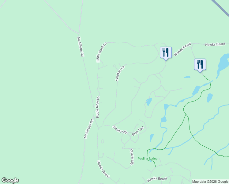 map of restaurants, bars, coffee shops, grocery stores, and more near 71033 Bracken Lane in Sisters