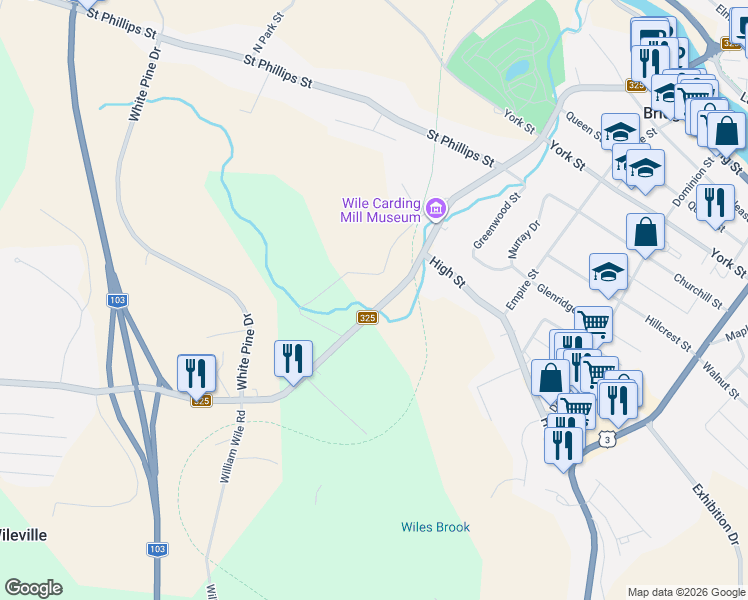 map of restaurants, bars, coffee shops, grocery stores, and more near 310 Victoria Road in Bridgewater