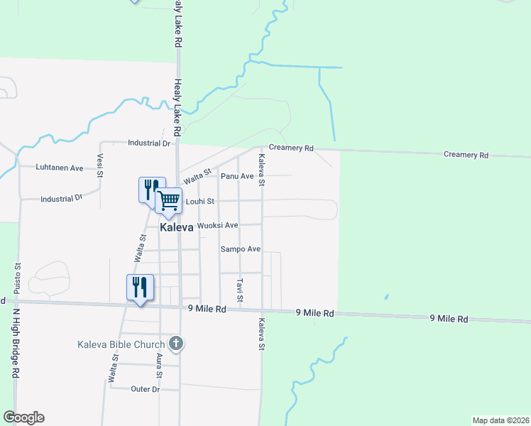 map of restaurants, bars, coffee shops, grocery stores, and more near in Kaleva